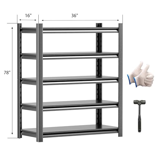 5 Tier Garage Shelving (36"W x 16"D x 78"H)