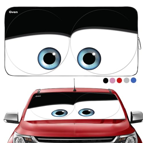 Truck Windshield Sun Shade for Car Windshield Cover Interior Front Window Shades Sun Visor Protector Blocks UV Rays Must (Black / X-Large (Universal Fit))