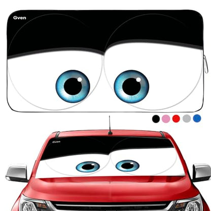 Truck Windshield Sun Shade for Car Windshield Cover Interior Front Window Shades Sun Visor Protector Blocks UV Rays Must (Black / X-Large (Universal Fit))