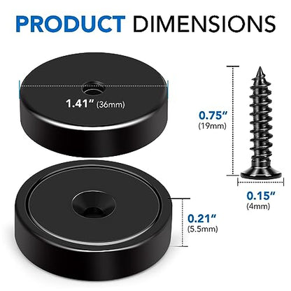 10 Pack Strong Magnets 150LB Cup Magnet with Countersunk Hole