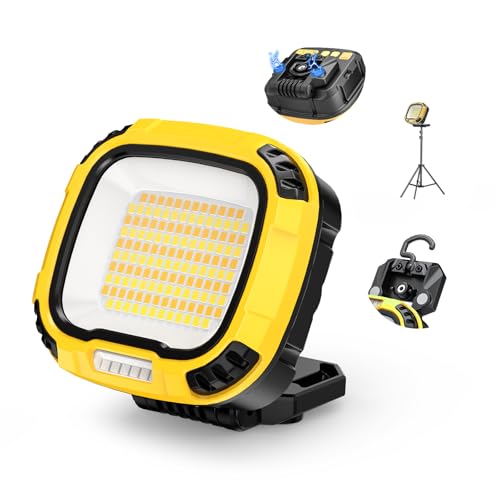Portable Work Light with Magnetic 7500 mAh Rechargeable (Yellow)