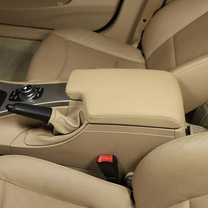 Car Armrest Box Cover for BMW 3 Series E90 E91 E92 E93 2006 (Beige)