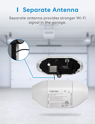 Smart WiFi Garage Door Opener Remote Work with Alexa and Google (MSG100)