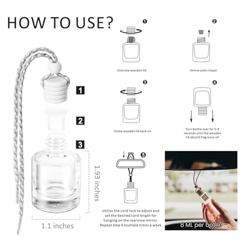 Car Air Freshener Diffuser 2 Pack Hanging Cherry Bloom Car Air Freshener for Women 45+ days Long Lasting Fragrance Made in USA