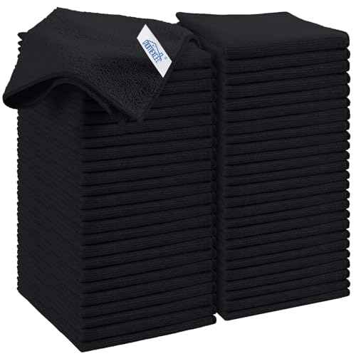 50PK Microfiber Cleaning Cloth (Black)