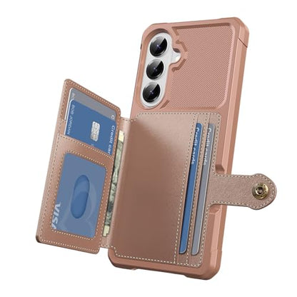 for Samsung Galaxy S26 Card Holder Case (Pink / Galaxy S26)