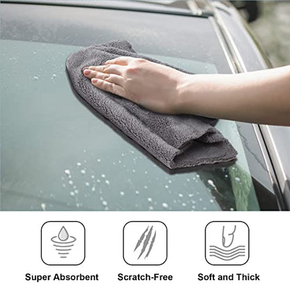 30 Pcs 16 x 16 Inch Microfiber Car Towels (Gray / 16 x 16 Inch)