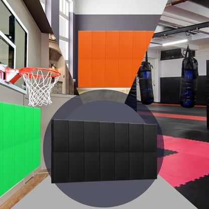 60" 72" High Gym Wall Padding 2" Thick Foam Basketball Court Wall Mount Protector for Garage Taekwondo Babyroom (DARK GREY / 72" x 20" x 2")