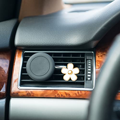 6 Pcs Daisy Vent Clips for Car (Red, White, Black / 1 Count (Pack of 6))