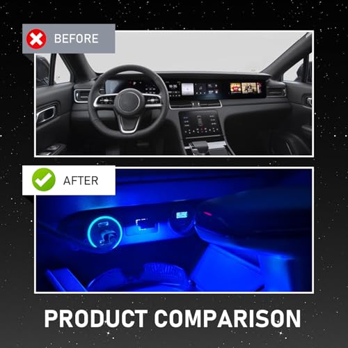 Car USB Atmosphere Lamp (1 PC / Blue)
