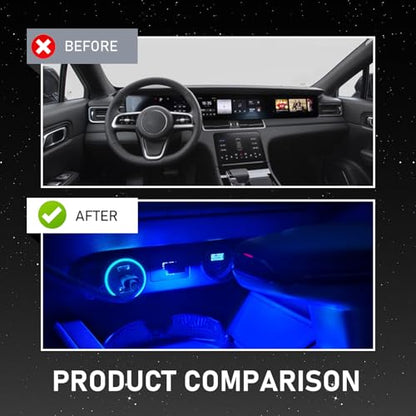 Car USB Atmosphere Lamp (1 PC / Blue)