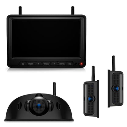 HD 1080P 7" Wireless 3 Backup Camera System for Furrion Pre (7" 3-Cam)