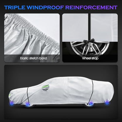 Car Cover Custom Fit for Toyota Camry 1996 (Fit for Toyota Camry / Honda Accord Silver)