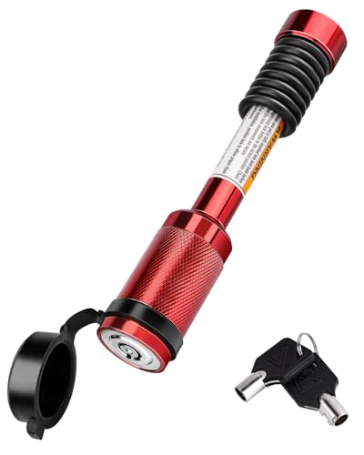 Trailer Hitch Lock Fits Class III (Red / 1 Pack)