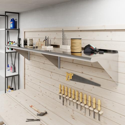 18 in. x 72 in. Stainless Steel Wall Mount Shelf (18 in. x 72 in.)