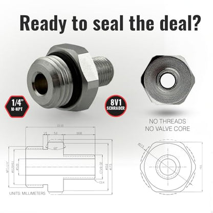 Self Sealing Tire Inflator Adapter (2-Pack)