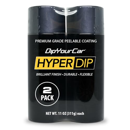 HyperDip Peelable Car Paint (11 Ounce (Pack of 2) / Frozen Black)