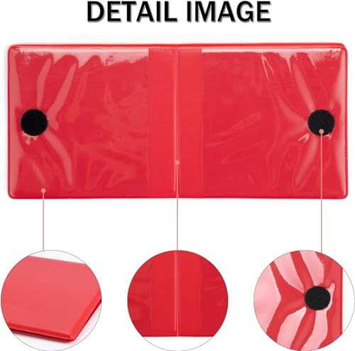Car Registration and Insurance Card Holder (Leather Red)