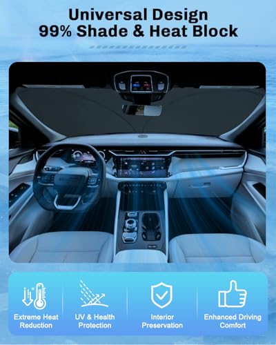for 2026 Jeep Cherokee Windshield Sunshade for 2026 Jeep Cherokee Accessories 2026 Cherokee Sunshade Windshield 2026 Cherokee Foldable Sunshade (2026 Cherokee)