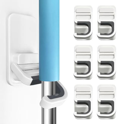 Broom Holder Wall Mount (WHITE)