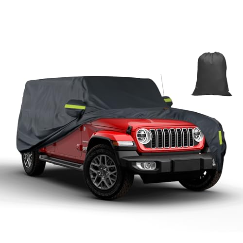 Heavy Duty Waterproof Cover Fit for Jeep Wrangler 4 Door JK JL 2006 (Wrangler Cover 4 Door)