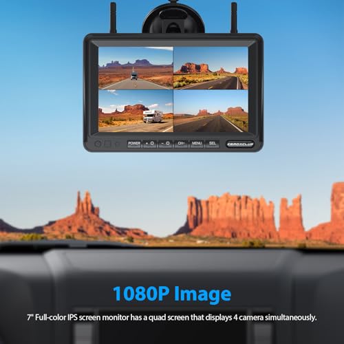 4 Cameras Wireless RV Backup System with 7 (7 '' -4 CAM)