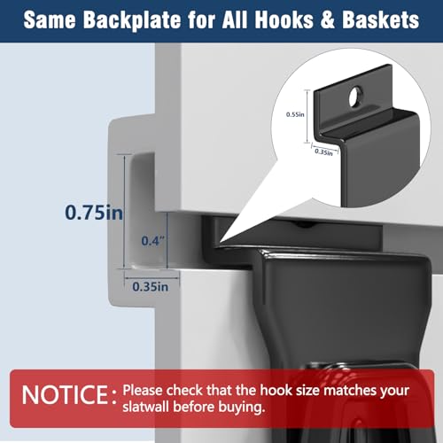 Slatwall Hooks (Red / 12)