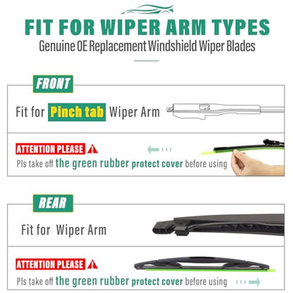 Windshield Wiper Blades Replacement for Buick Enclave 2012 (24"+21"+12")