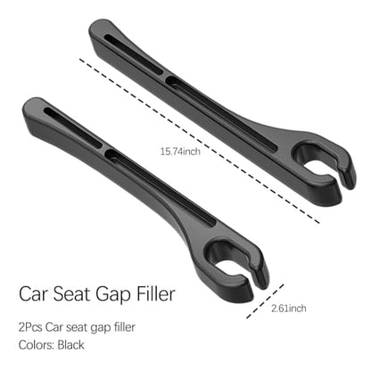 2026 Upgrade] 2PCS Car Seat Gap Filler with Phone Holder (Black)