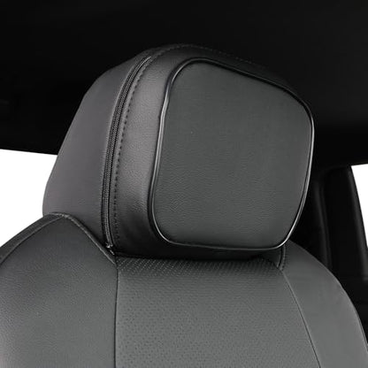 Custom Fit Tacoma Front Car Seat Covers for Toyota Tacoma (Leather (Black) / 2024-2026 (Petrol & Hybrid) Only 1st Row)