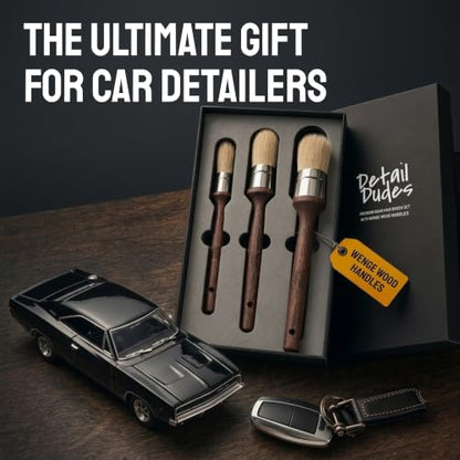 Premium Car Detailing Brush Set 3 (3-Pack)