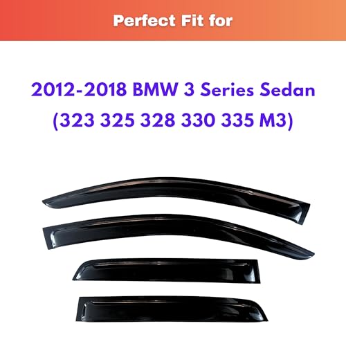 Rain Guards Window Visors for 2012 (2012-2018 BMW 3 Series Sedan)