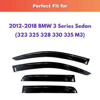 Rain Guards Window Visors for 2012 (2012-2018 BMW 3 Series Sedan)