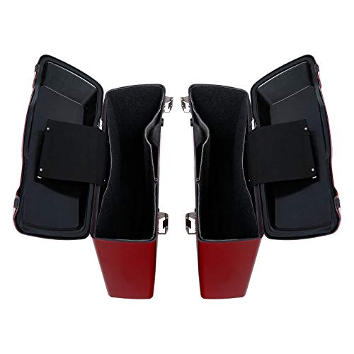 Motorcycle Saddlebags Hard Saddle Bags For Harley Touring 1993 (Red / Standard)