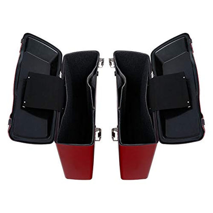 Motorcycle Saddlebags Hard Saddle Bags For Harley Touring 1993 (Red / Standard)