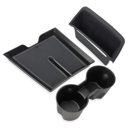 Center Console Organizer Tray & Cup Holder Insert Compatible with 2025 Chevy Equinox Accessories Car Center Console Mat
