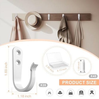 Hook for Hanging (20pcs + White)