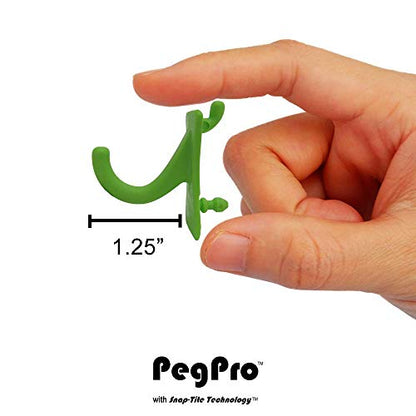 PegPro® J Hooks Kit for Standard “Wood Fiber” pegboard (J Hook - 24 Count / Kiwi)