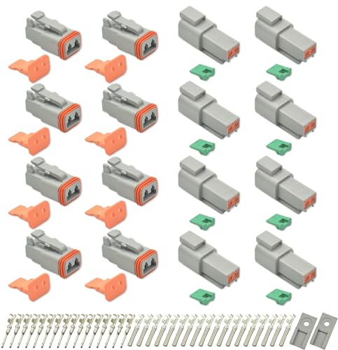 8 Sets 2 Pin DT Waterproof Connector Kit (2PIN-8SET)