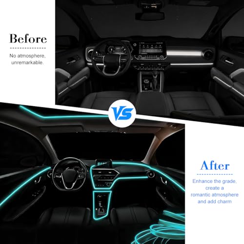 EL Wire Car LED Strip Lights (Ice Blue / 16.5FT)