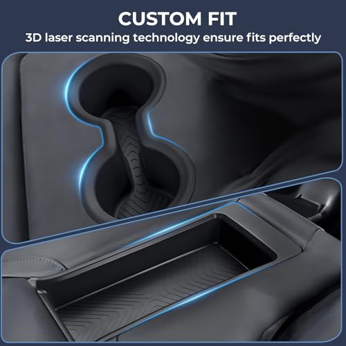 2nd Row Cup Holder Insert & Center Console Organizer for Honda Pilot 2023 (Cup Holder for 2023-2026 Pilot, 8 Seats)