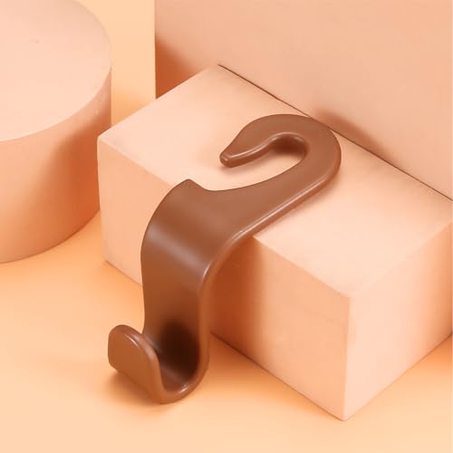 4 Pack Car Seat Headrest Hooks for Vehicle Seats (Brown)