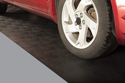 Seamless Sheet Vinyl Shed Flooring Cover with Bonded Fibrous Backing (8' x 10' / Midnight Black)
