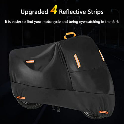 300D Heavy Duty Moped Cover Fits up to 72 inch Bike (Black / M (72" x 33" x 39"))