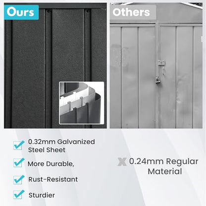 Domi 12'x15' Metal Garage Shed (12x15FT)