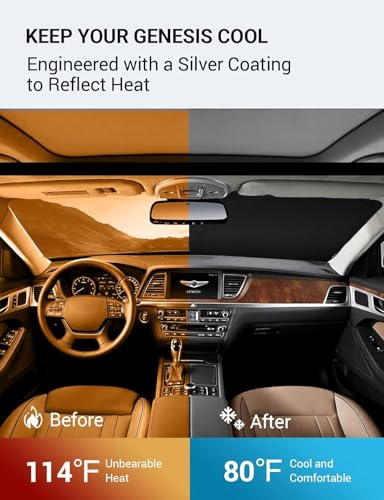 Custom Fit Car Windshield Sun Shade for 2015 (2015-2016 Genesis)