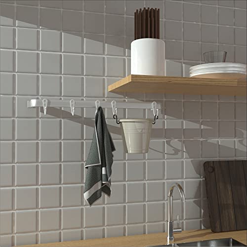 15 Pack White Wall Mount Hooks for Hanging Coats & Towels (15PCS White Hooks)