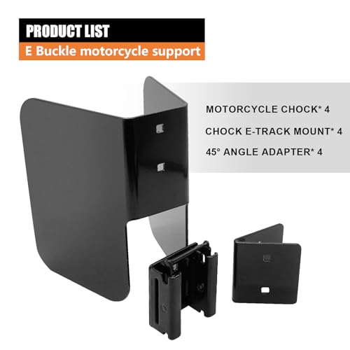 4Pack E Track Wheel Chock for Motorcycle (4-6 inch)