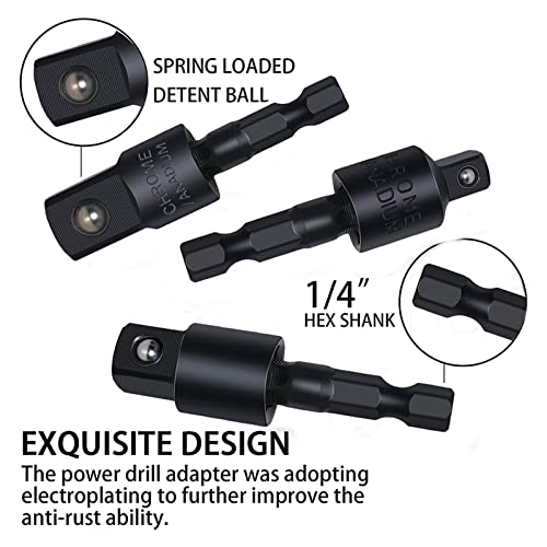 18Pcs Flexible Drill Bit Extension (18black)