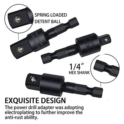 18Pcs Flexible Drill Bit Extension (18black)